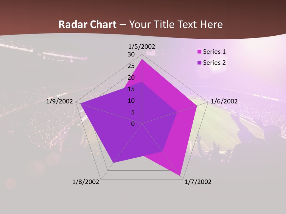 A Soccer Stadium With Fans In The Stands PowerPoint Template