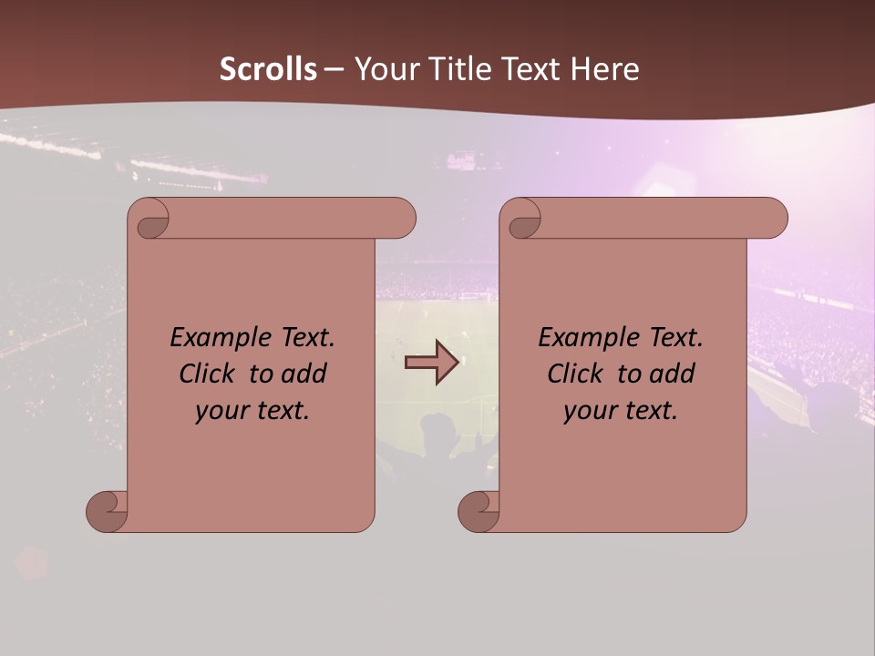 A Soccer Stadium With Fans In The Stands PowerPoint Template