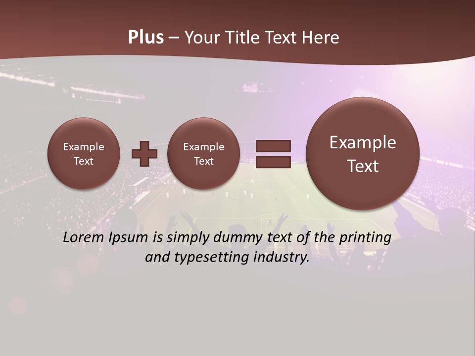 A Soccer Stadium With Fans In The Stands PowerPoint Template