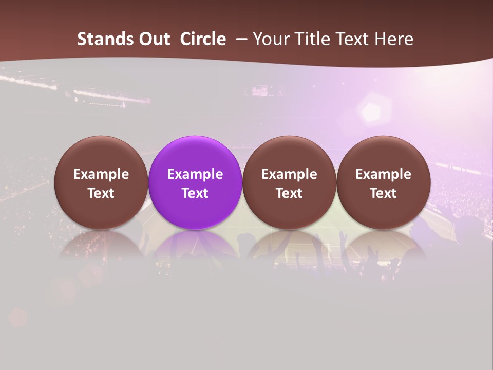 A Soccer Stadium With Fans In The Stands PowerPoint Template