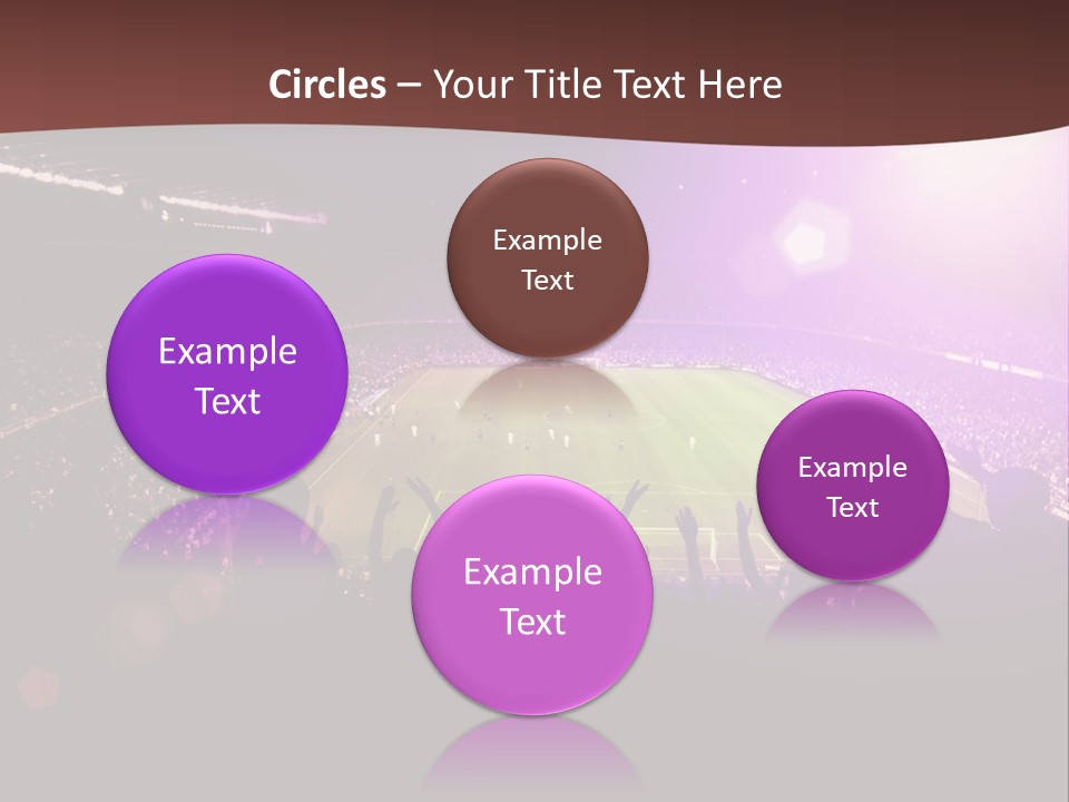 A Soccer Stadium With Fans In The Stands PowerPoint Template