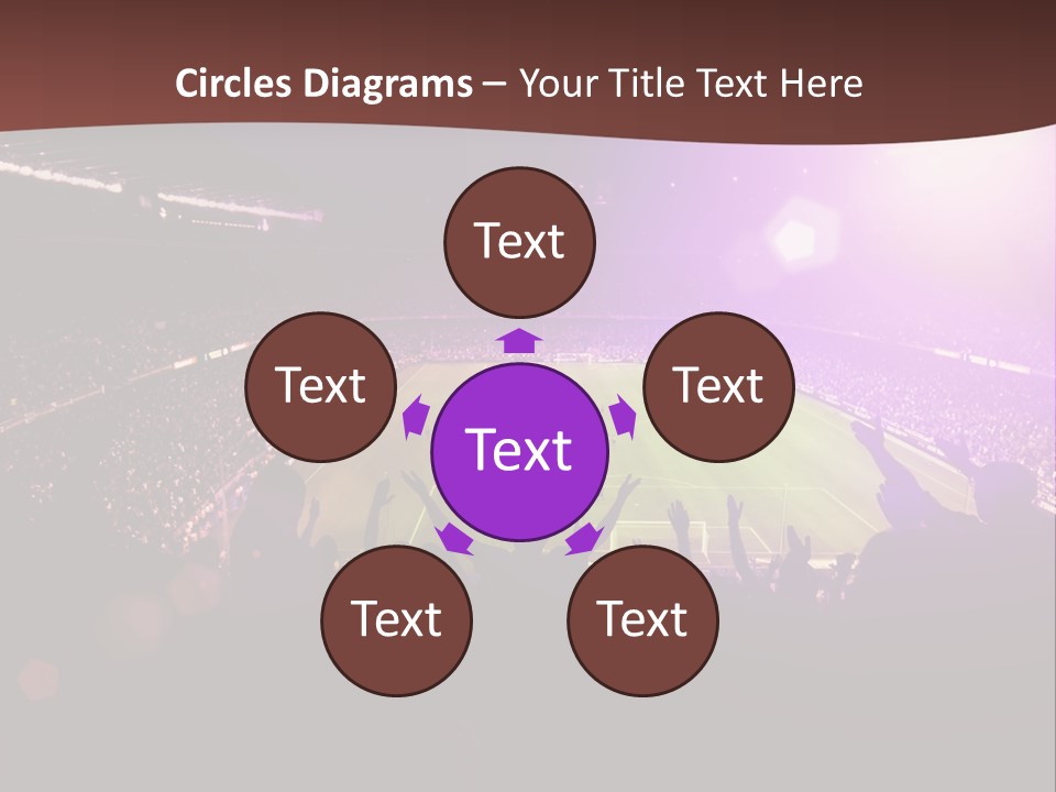 A Soccer Stadium With Fans In The Stands PowerPoint Template