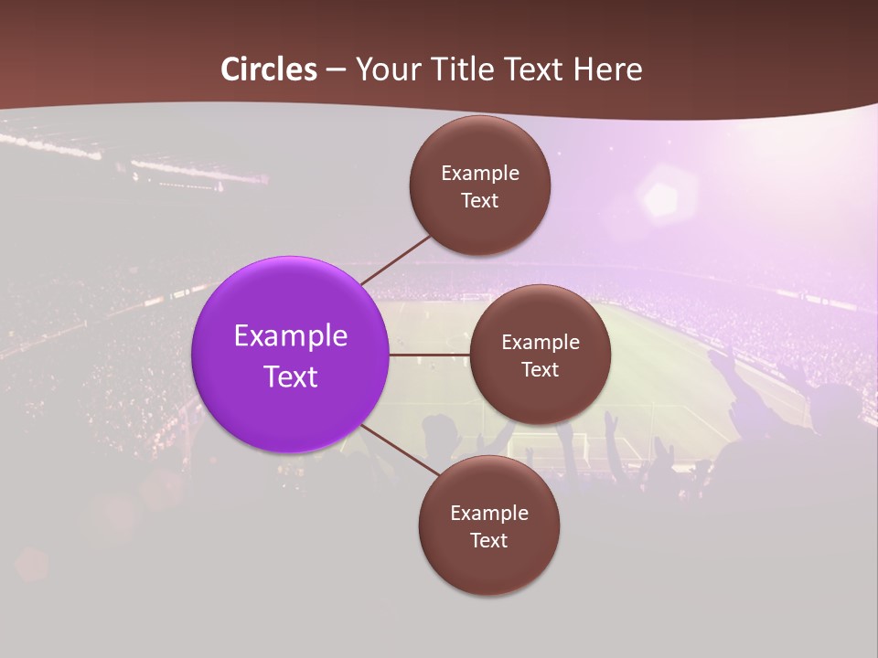 A Soccer Stadium With Fans In The Stands PowerPoint Template