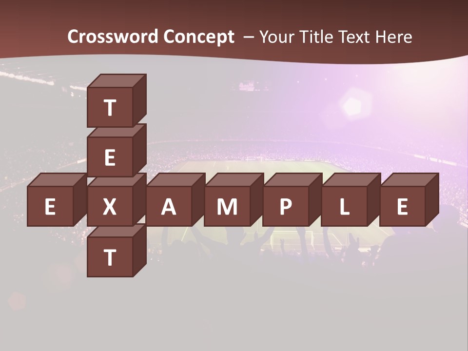 A Soccer Stadium With Fans In The Stands PowerPoint Template