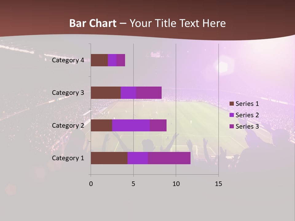 A Soccer Stadium With Fans In The Stands PowerPoint Template