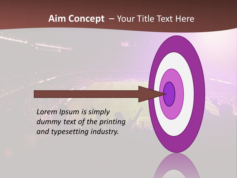 A Soccer Stadium With Fans In The Stands PowerPoint Template