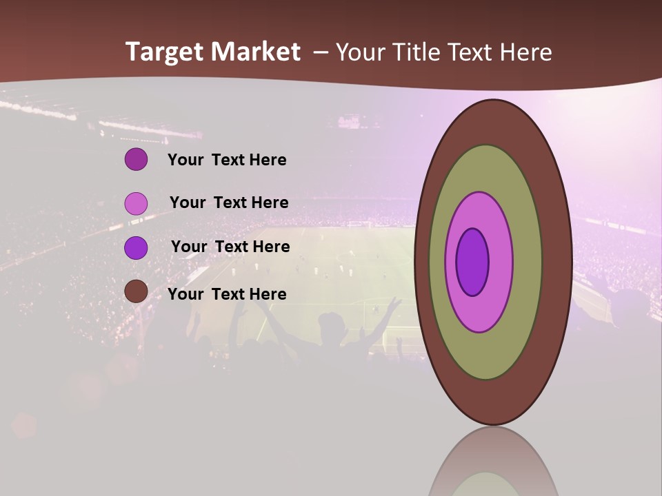 A Soccer Stadium With Fans In The Stands PowerPoint Template