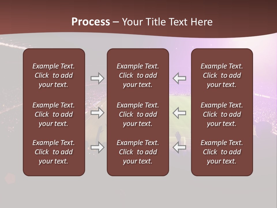A Soccer Stadium With Fans In The Stands PowerPoint Template