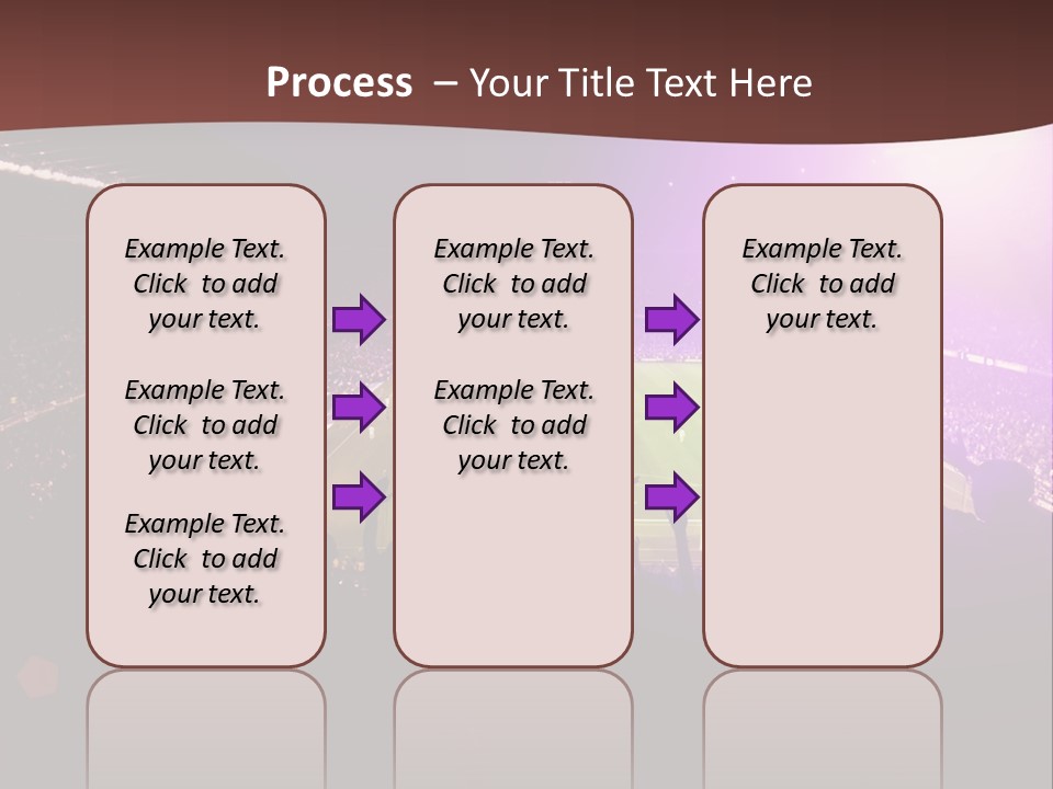A Soccer Stadium With Fans In The Stands PowerPoint Template