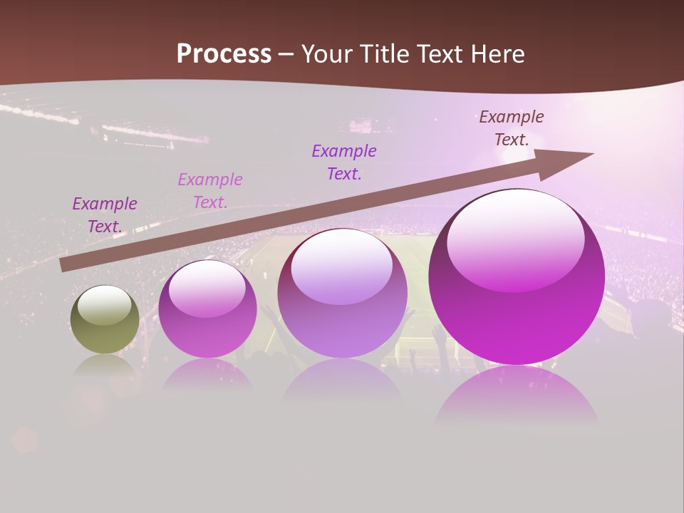 A Soccer Stadium With Fans In The Stands PowerPoint Template