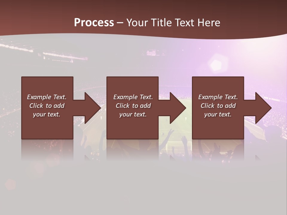A Soccer Stadium With Fans In The Stands PowerPoint Template