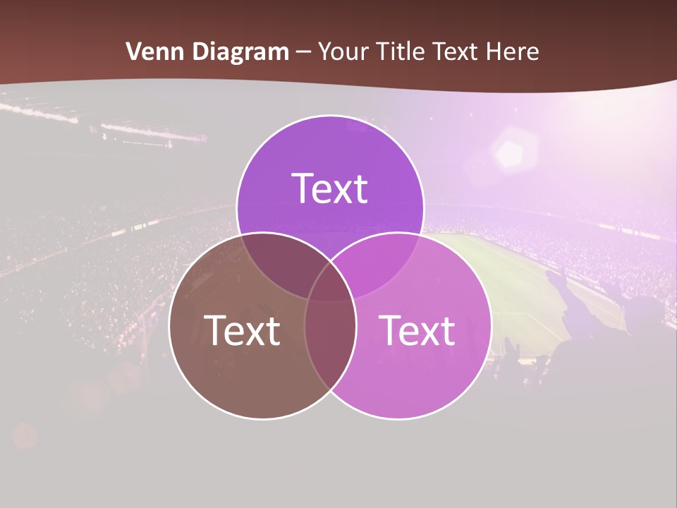 A Soccer Stadium With Fans In The Stands PowerPoint Template