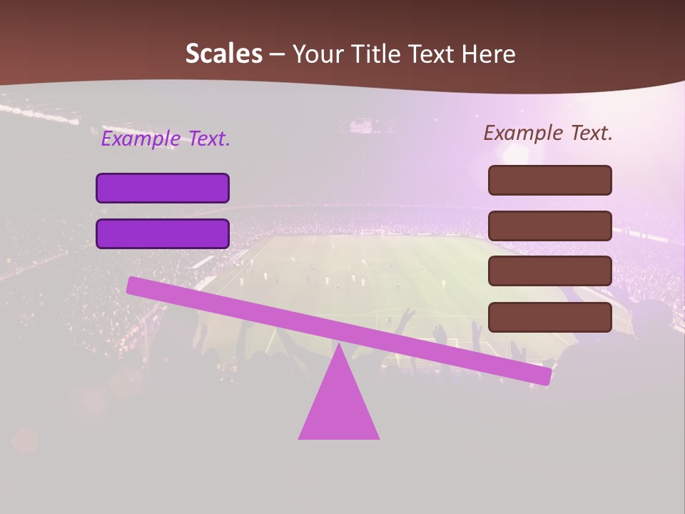 A Soccer Stadium With Fans In The Stands PowerPoint Template