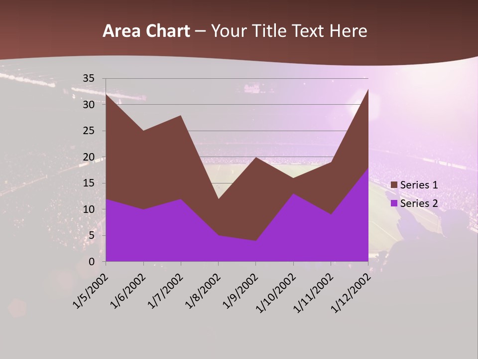 A Soccer Stadium With Fans In The Stands PowerPoint Template