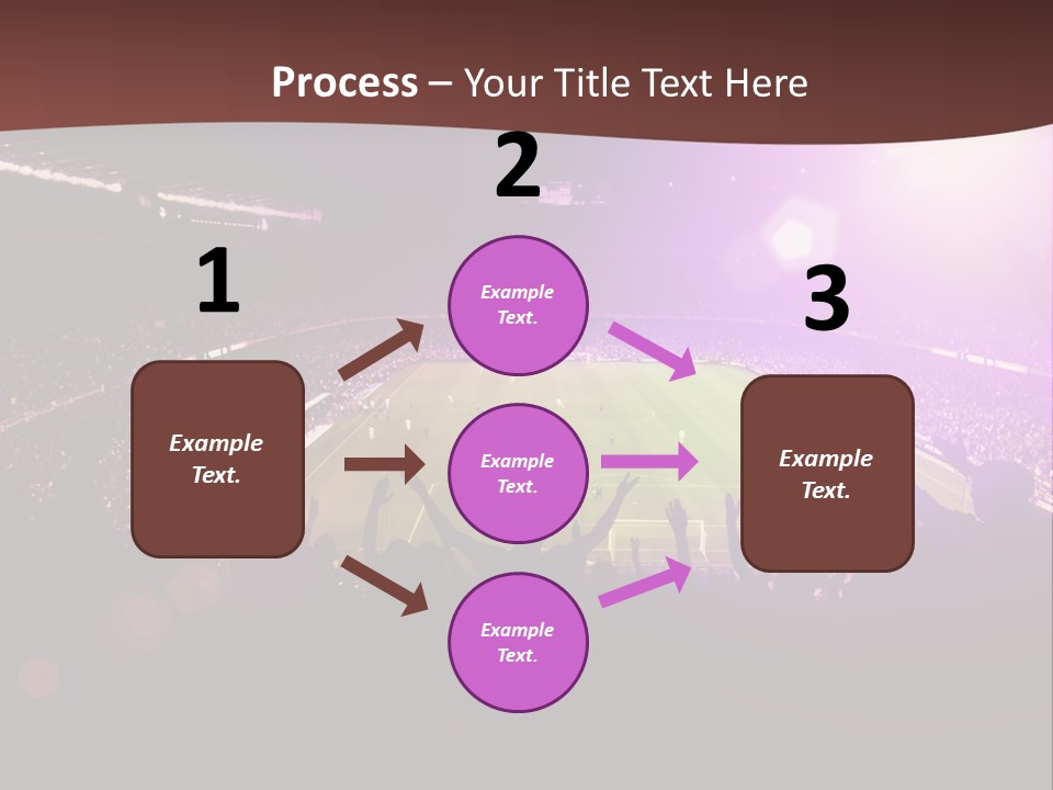 A Soccer Stadium With Fans In The Stands PowerPoint Template