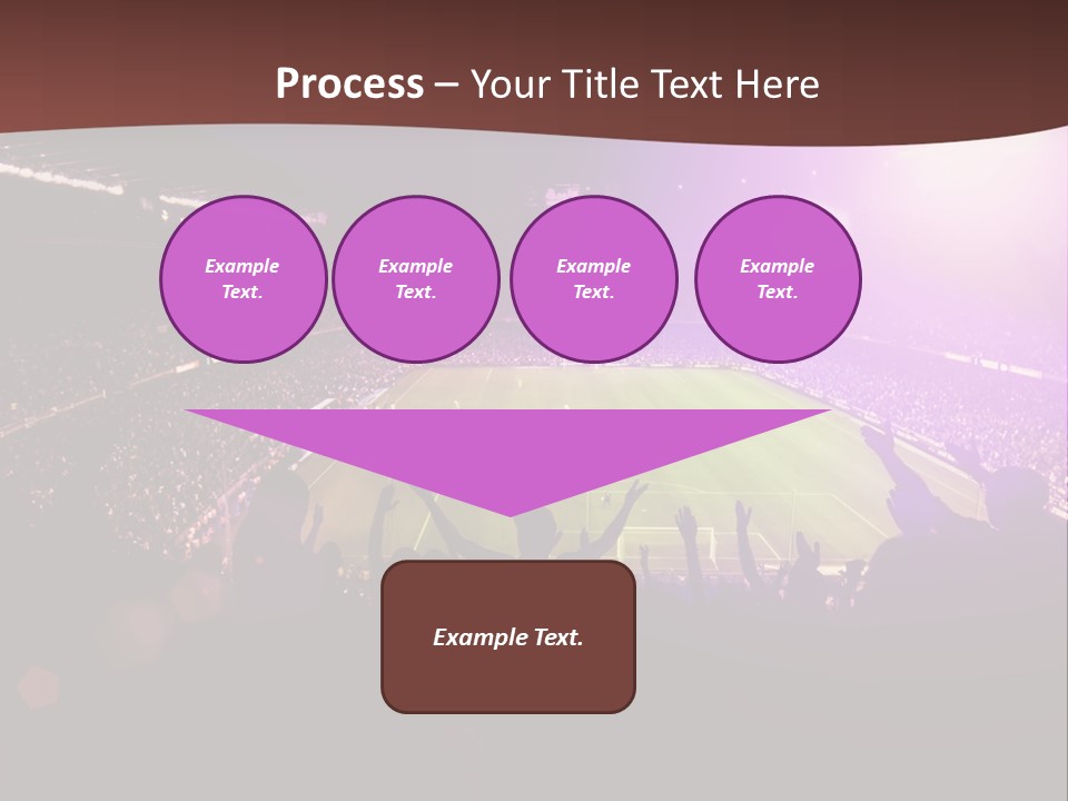 A Soccer Stadium With Fans In The Stands PowerPoint Template