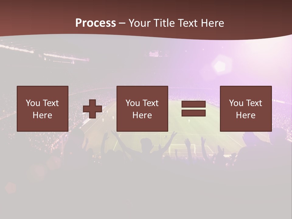 A Soccer Stadium With Fans In The Stands PowerPoint Template