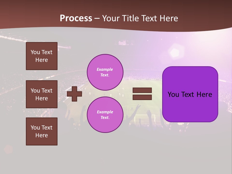A Soccer Stadium With Fans In The Stands PowerPoint Template