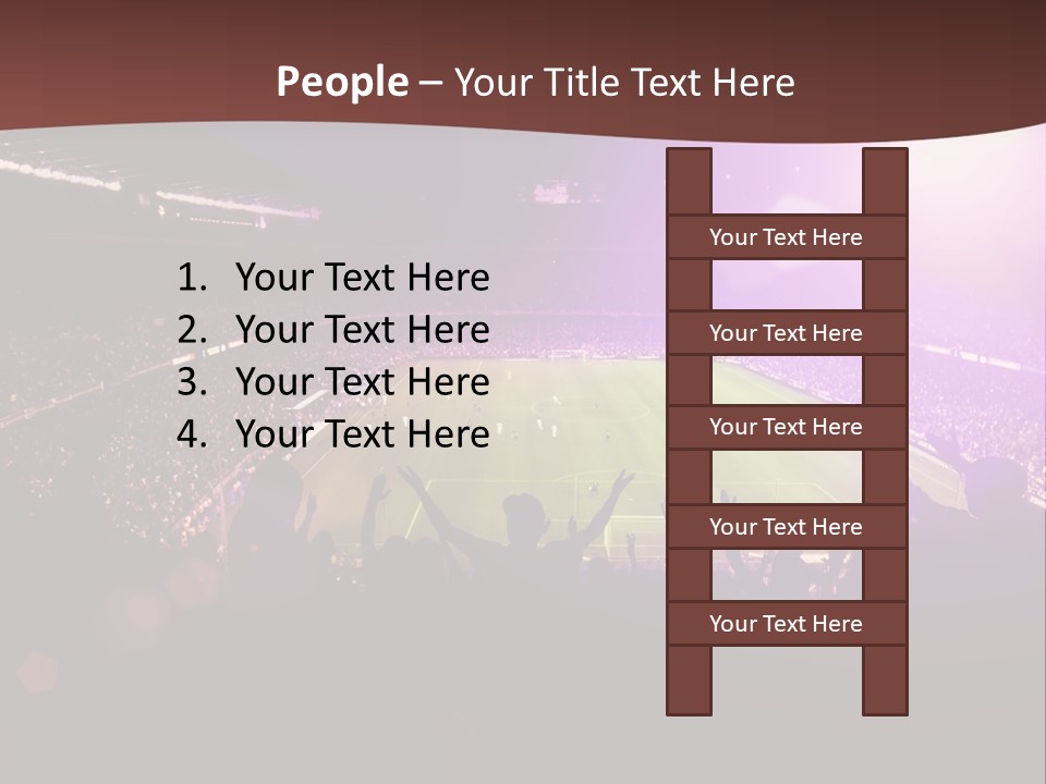 A Soccer Stadium With Fans In The Stands PowerPoint Template