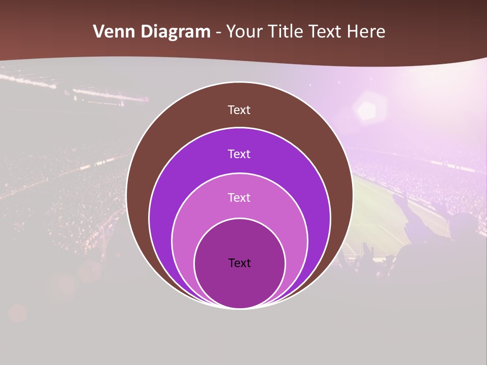 A Soccer Stadium With Fans In The Stands PowerPoint Template