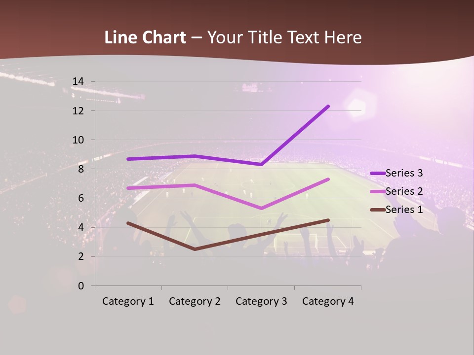 A Soccer Stadium With Fans In The Stands PowerPoint Template