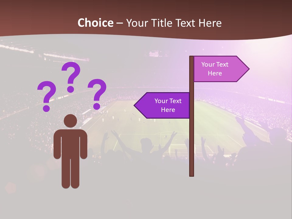 A Soccer Stadium With Fans In The Stands PowerPoint Template