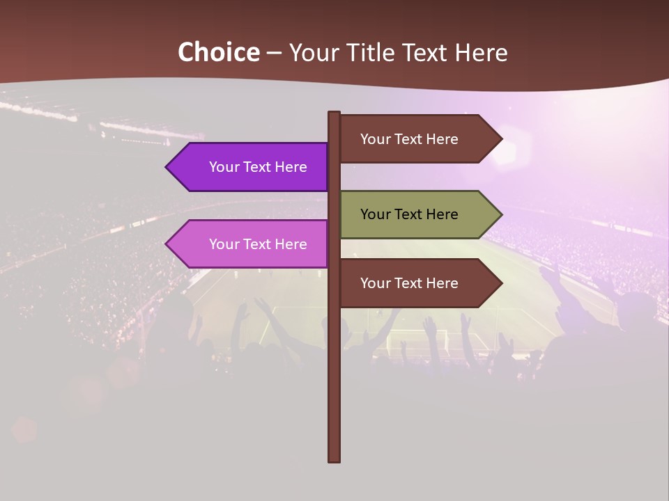 A Soccer Stadium With Fans In The Stands PowerPoint Template