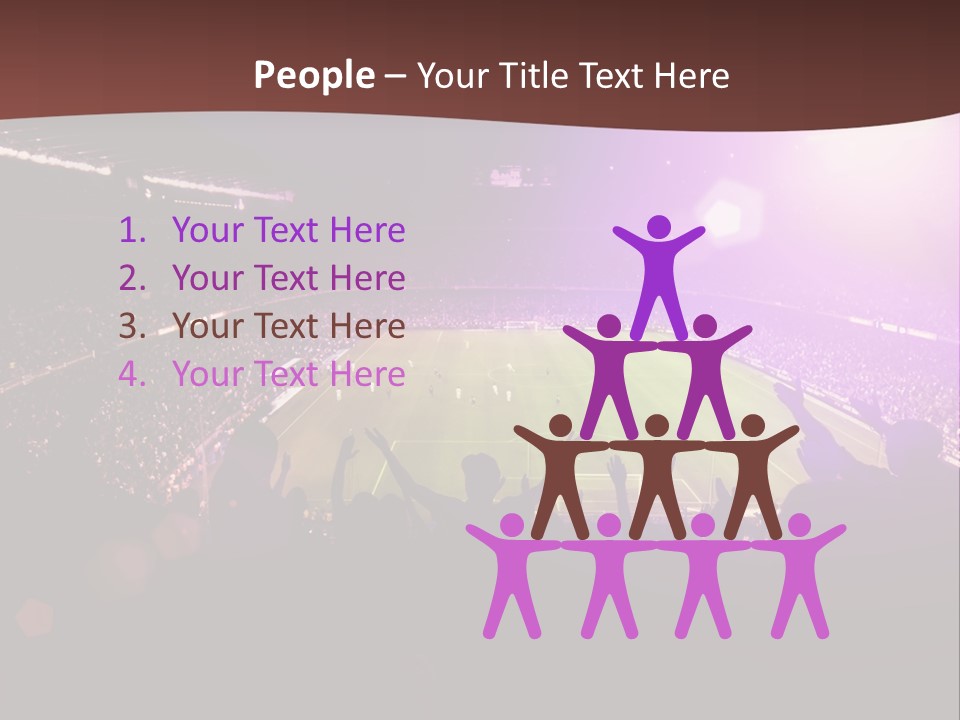 A Soccer Stadium With Fans In The Stands PowerPoint Template