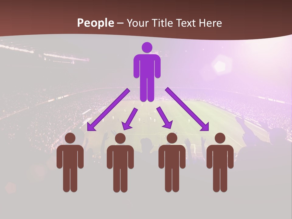 A Soccer Stadium With Fans In The Stands PowerPoint Template