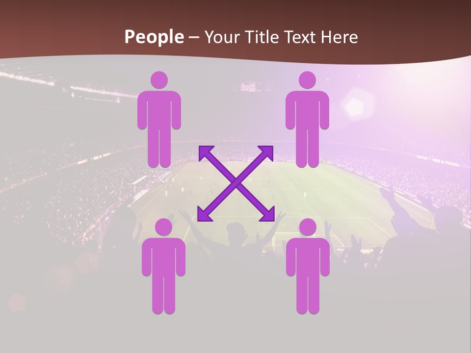 A Soccer Stadium With Fans In The Stands PowerPoint Template