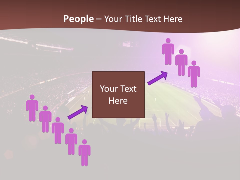 A Soccer Stadium With Fans In The Stands PowerPoint Template