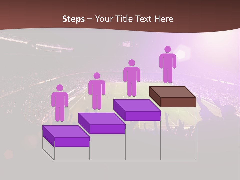 A Soccer Stadium With Fans In The Stands PowerPoint Template