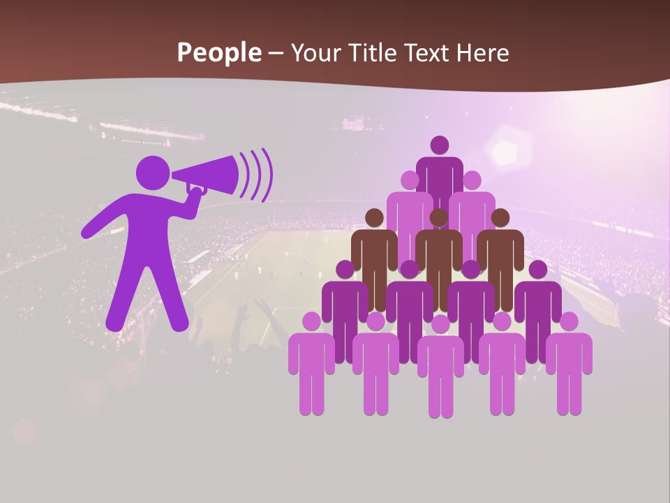 A Soccer Stadium With Fans In The Stands PowerPoint Template