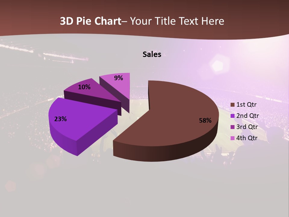 A Soccer Stadium With Fans In The Stands PowerPoint Template
