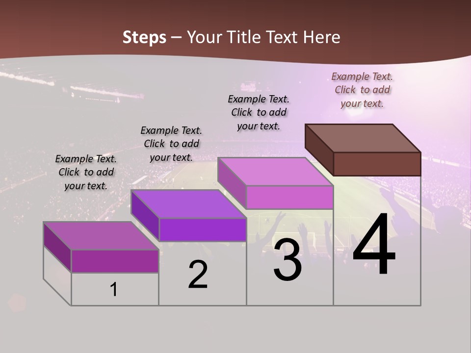 A Soccer Stadium With Fans In The Stands PowerPoint Template
