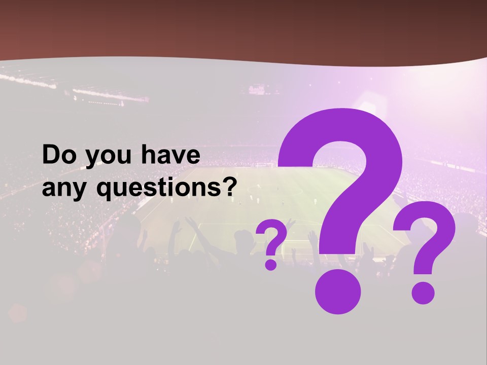 A Soccer Stadium With Fans In The Stands PowerPoint Template