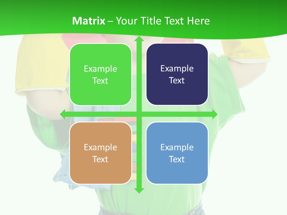 A Little Boy Is Holding A Toy In His Hands PowerPoint Template