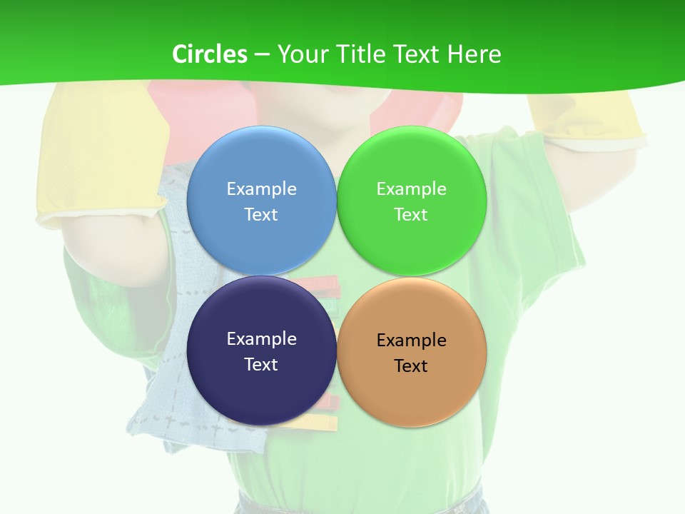 A Little Boy Is Holding A Toy In His Hands PowerPoint Template