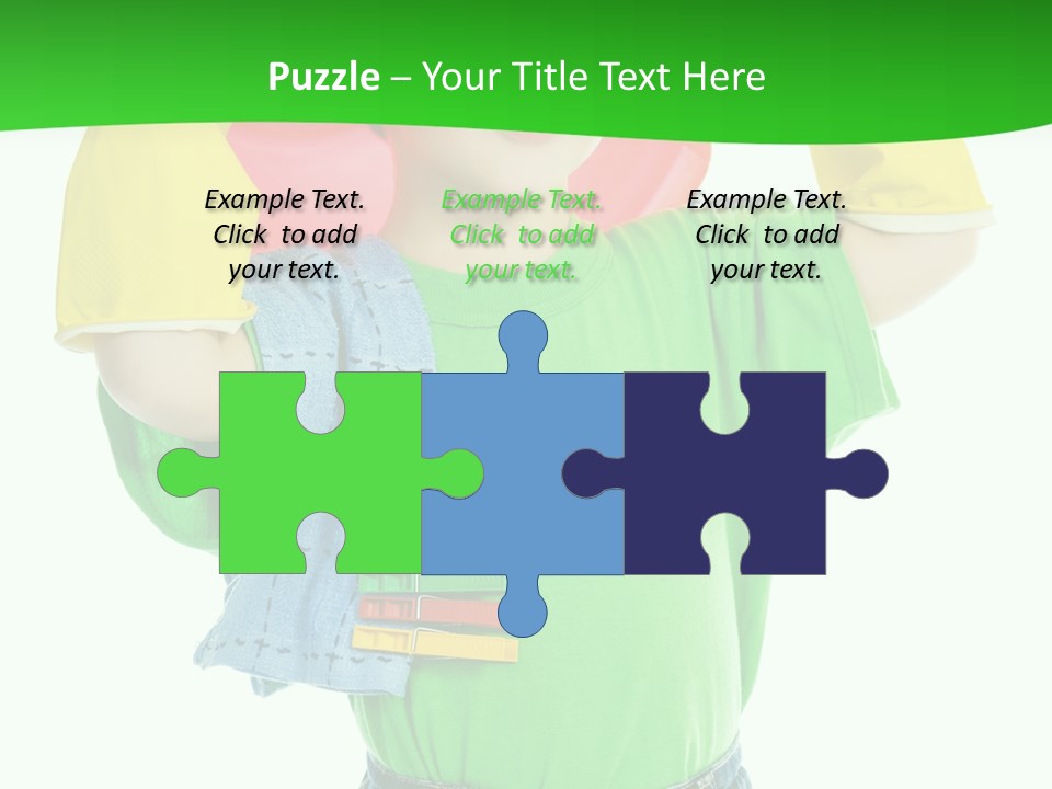 A Little Boy Is Holding A Toy In His Hands PowerPoint Template