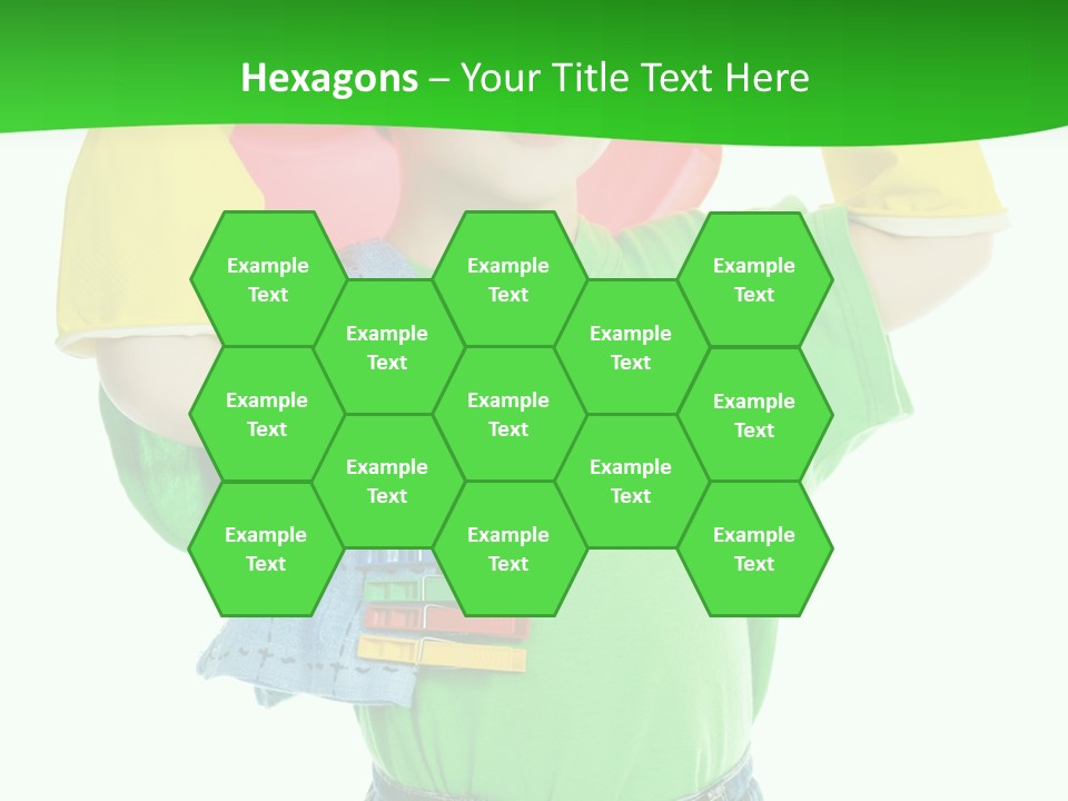 A Little Boy Is Holding A Toy In His Hands PowerPoint Template