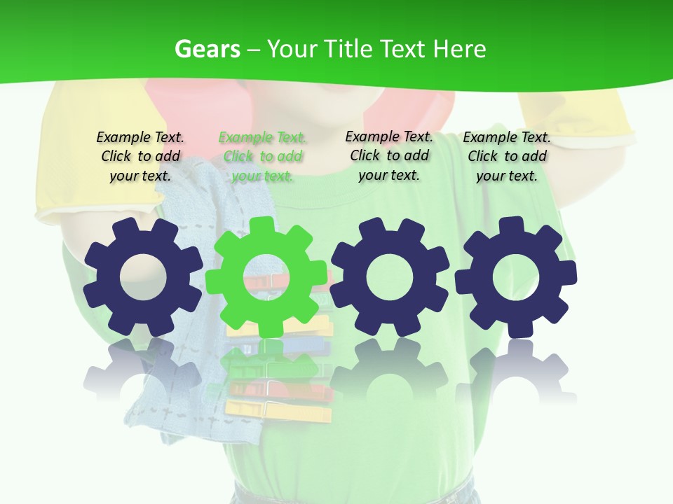 A Little Boy Is Holding A Toy In His Hands PowerPoint Template