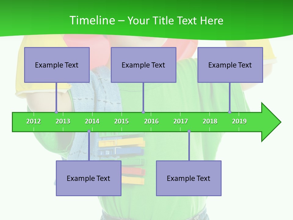 A Little Boy Is Holding A Toy In His Hands PowerPoint Template