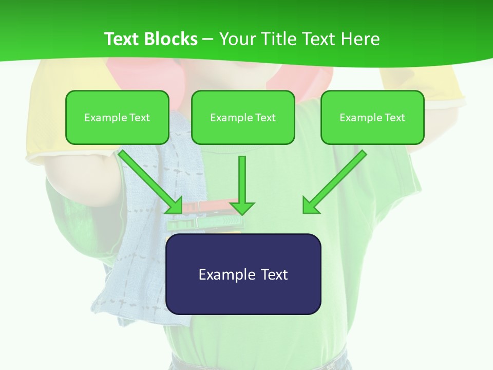 A Little Boy Is Holding A Toy In His Hands PowerPoint Template