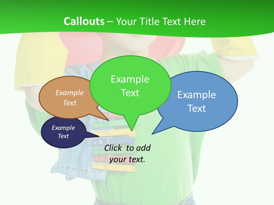 A Little Boy Is Holding A Toy In His Hands PowerPoint Template