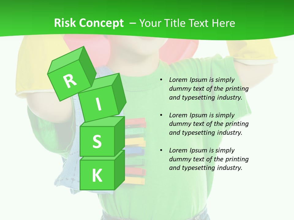 A Little Boy Is Holding A Toy In His Hands PowerPoint Template