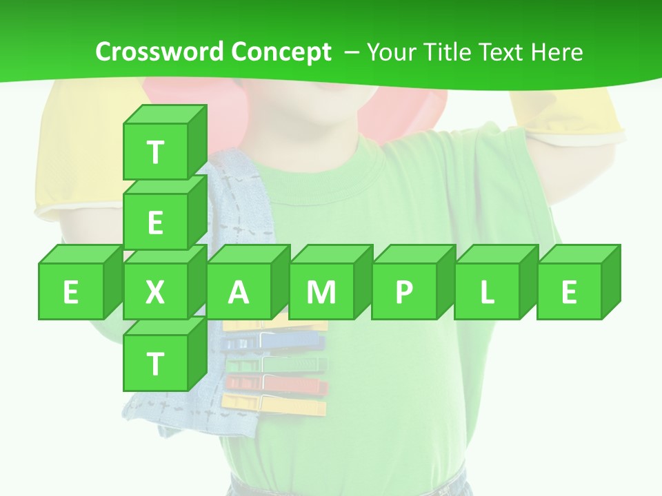 A Little Boy Is Holding A Toy In His Hands PowerPoint Template