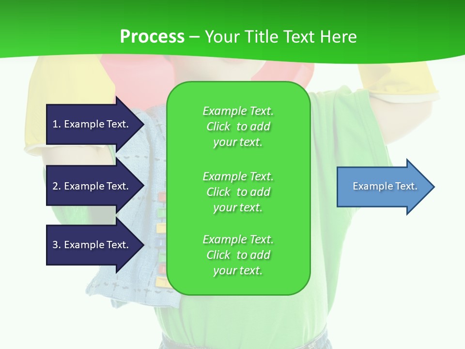 A Little Boy Is Holding A Toy In His Hands PowerPoint Template