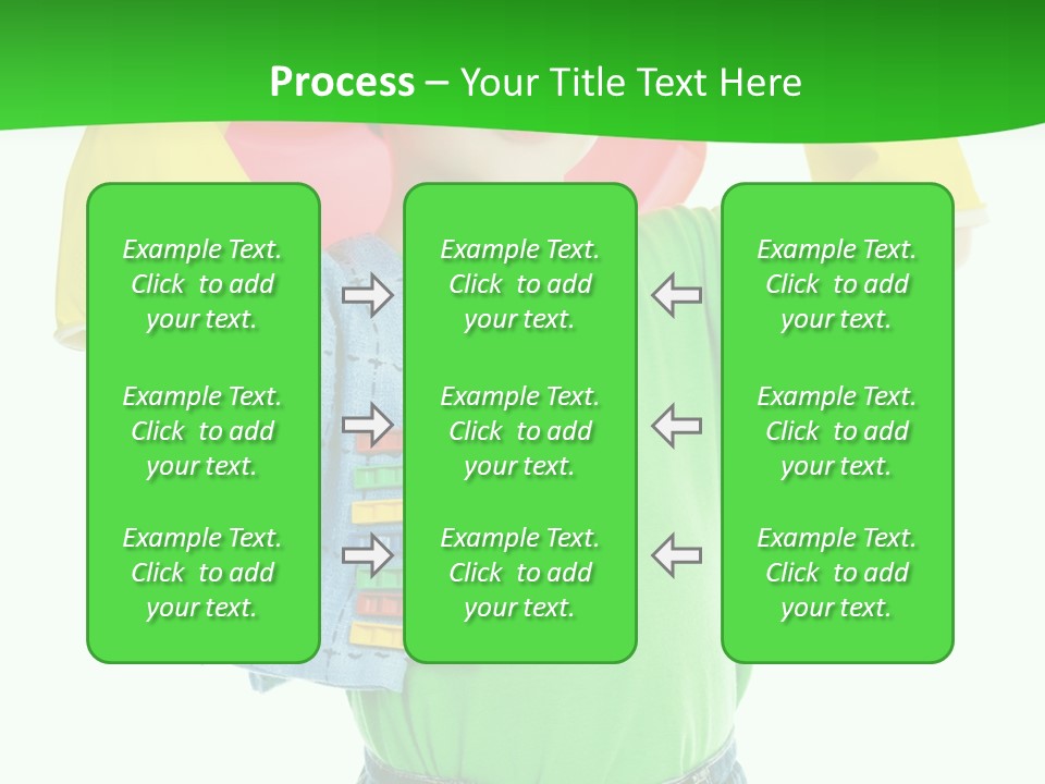 A Little Boy Is Holding A Toy In His Hands PowerPoint Template