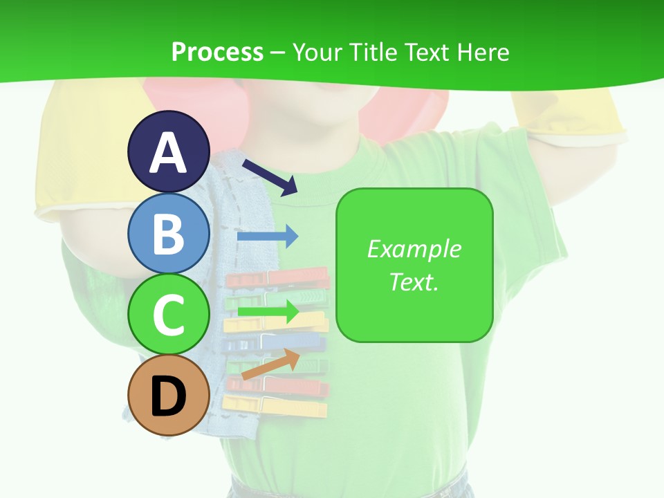 A Little Boy Is Holding A Toy In His Hands PowerPoint Template