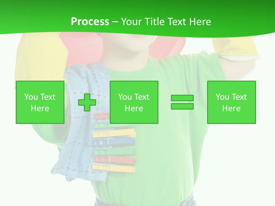 A Little Boy Is Holding A Toy In His Hands PowerPoint Template